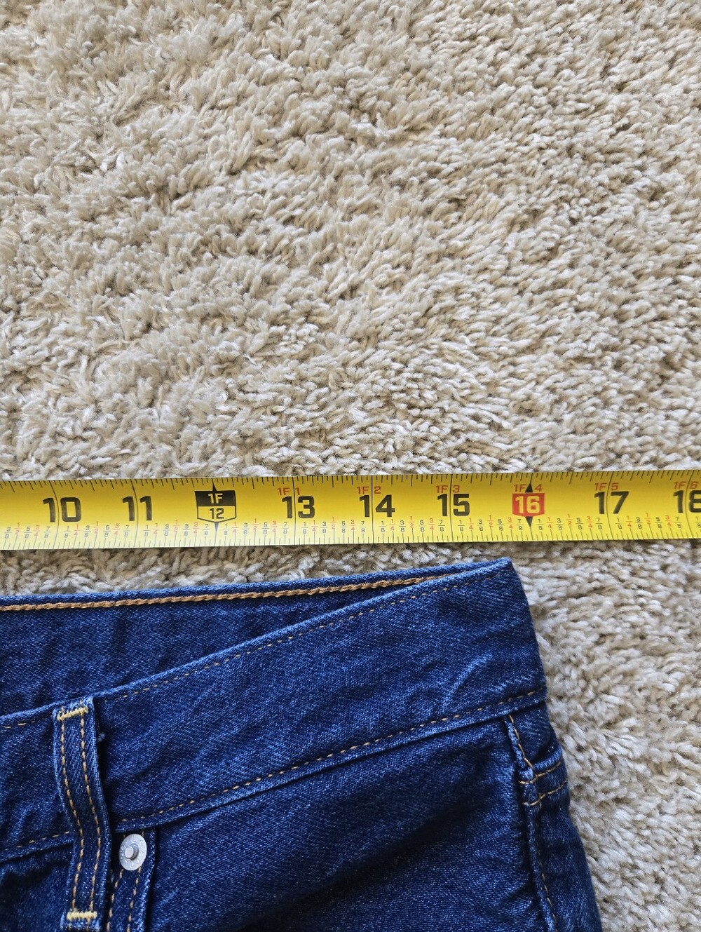 Levis Premium Loose Taper Crop Jeans Womens 29 Blue - Picture 8 of 8